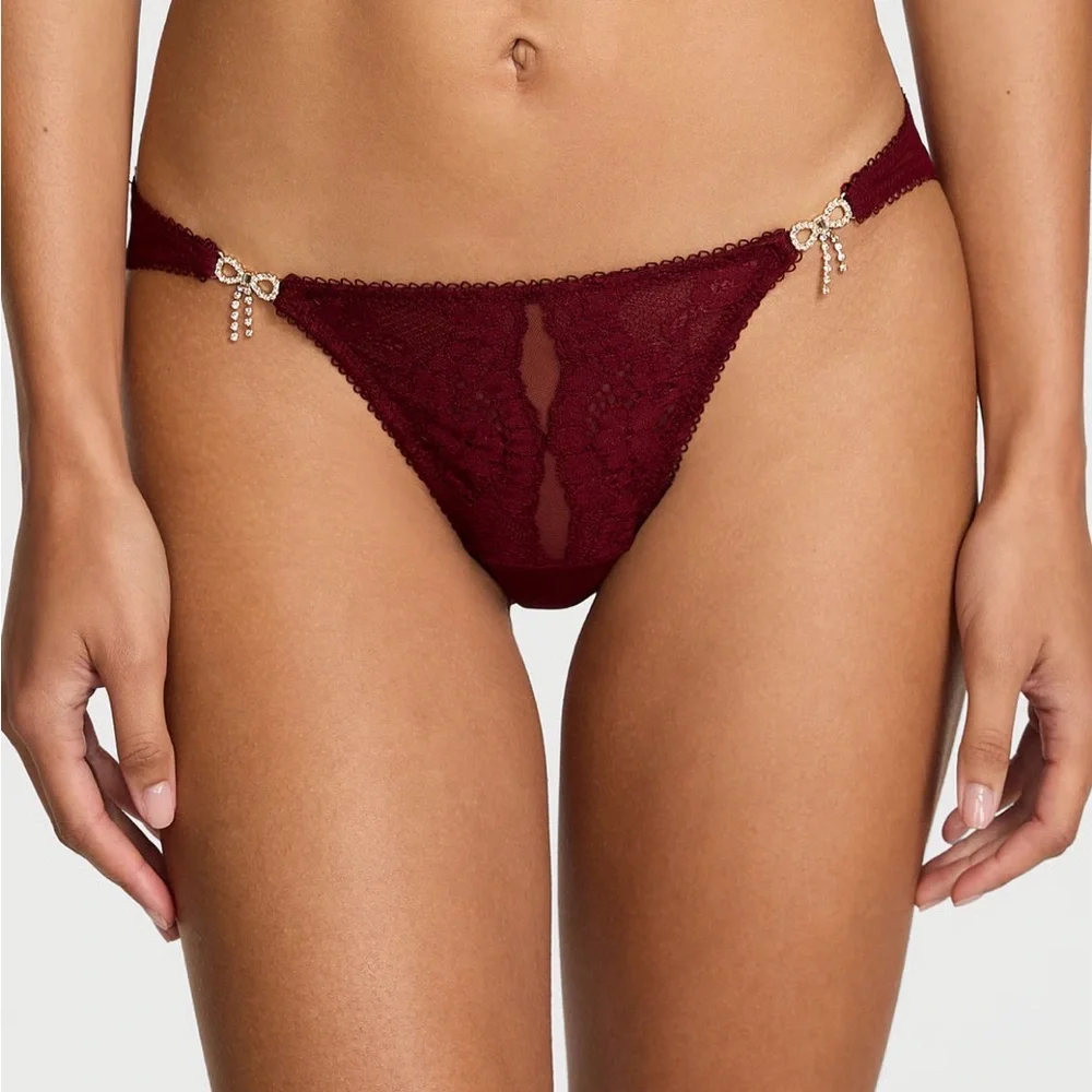 Victoria's Secret Burgundy Lace Panty